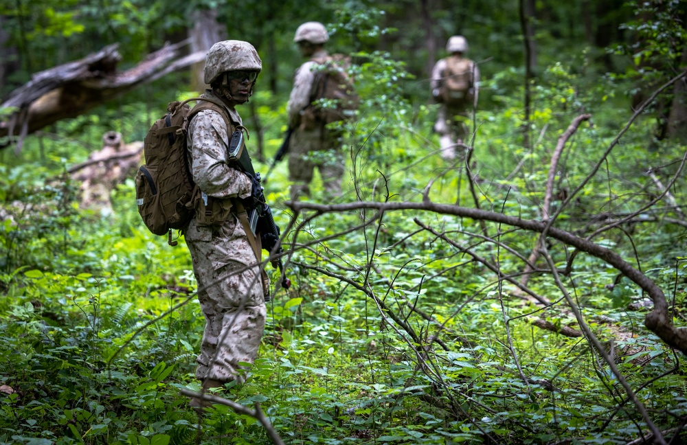 OCS Candidates Conduct a Field Exercise