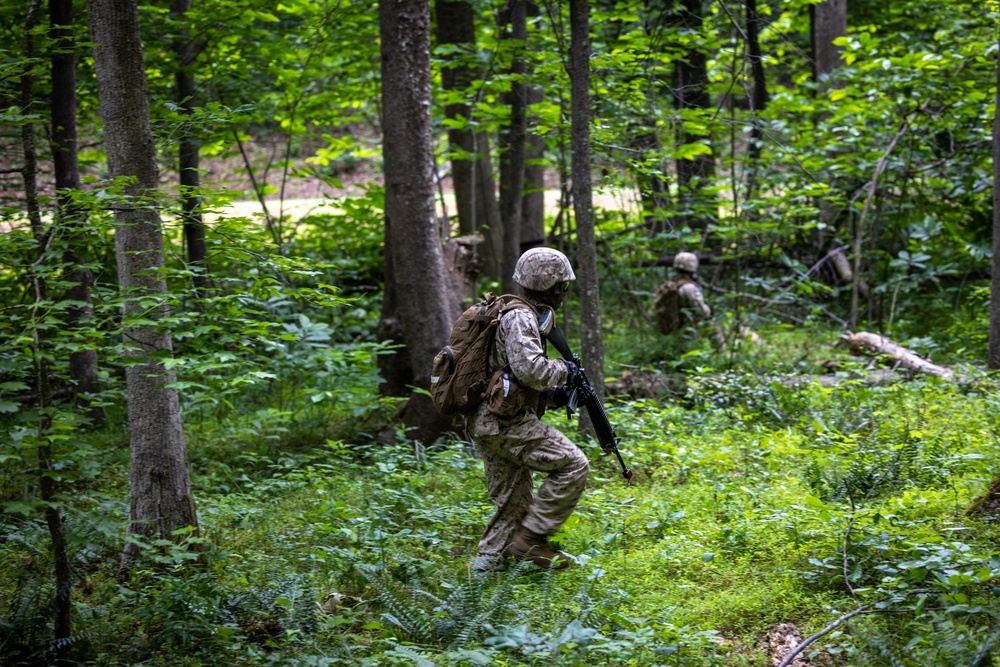 OCS Candidates Conduct a Field Exercise