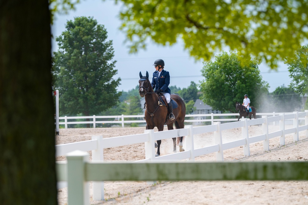 Airman represents Air Force in horse competition, wins first place