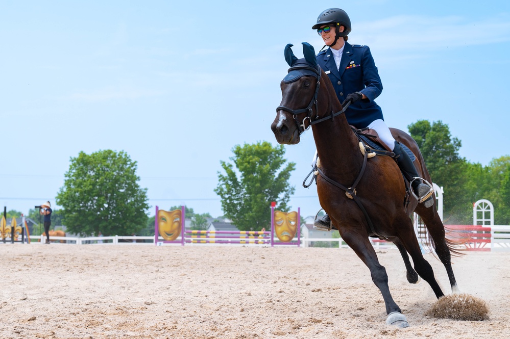 Airman represents Air Force in horse competition, wins first place