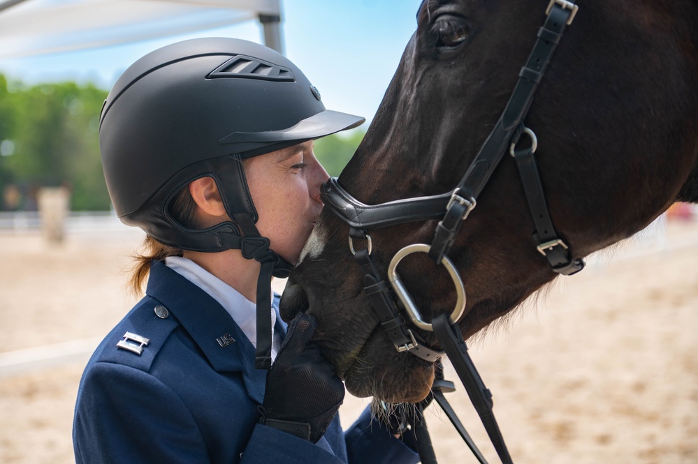 Airman represents Air Force in horse competition, wins first place