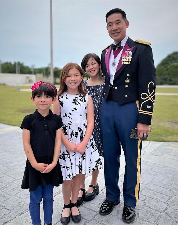 U.S. Army Colonel Nelson So with Children