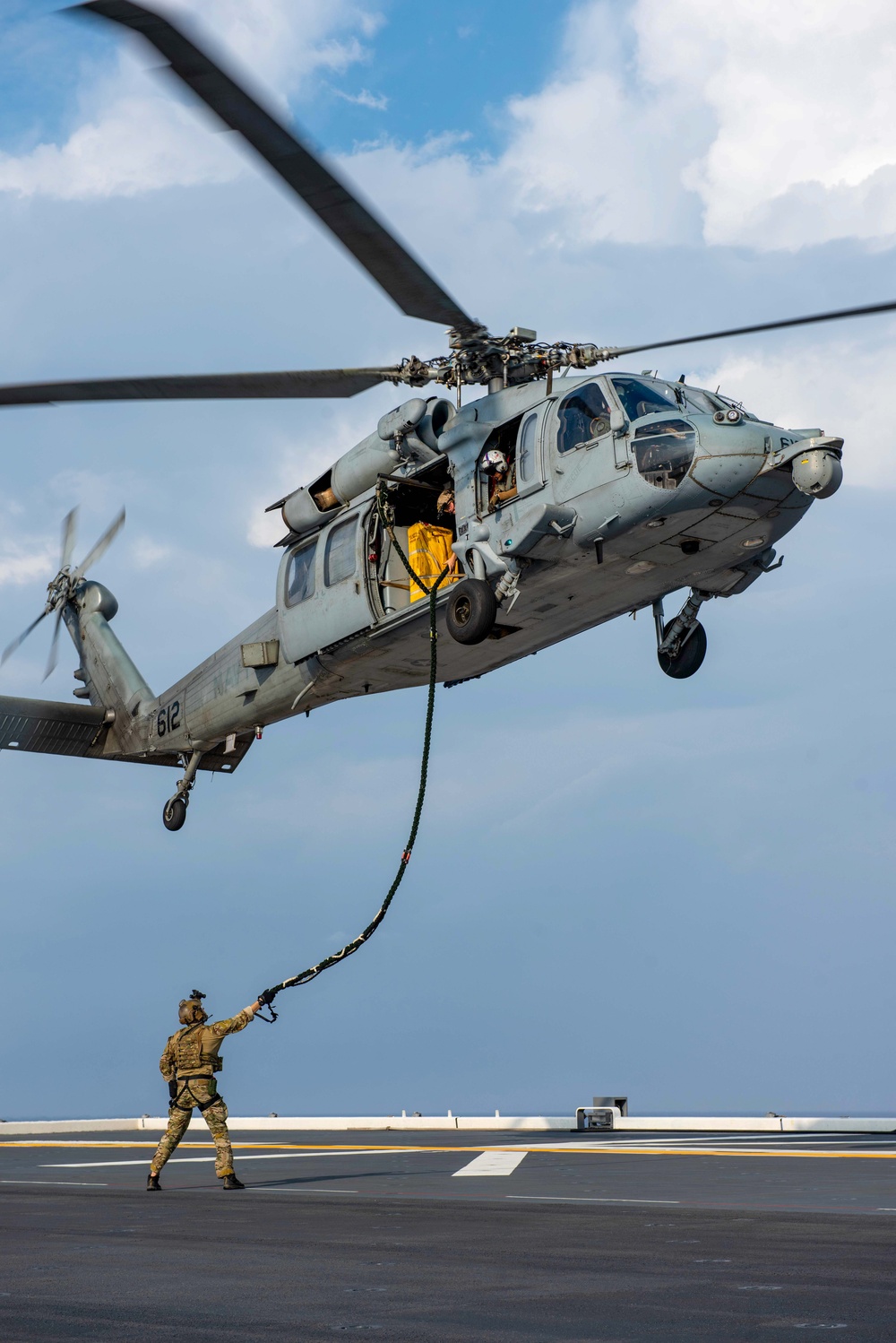 EODMU (5) conducts fast rope and rappelling exercise with JS Izumo (DDH 183)