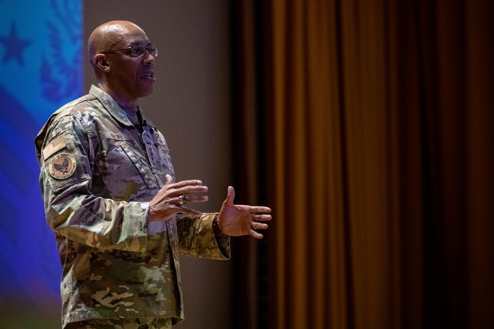 CSAF and CMSAF connect with Airmen during Corona South All Call