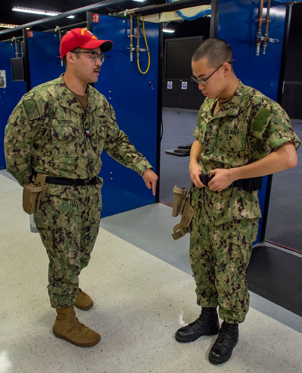 Navy Reserve Officer Training Corps (NROTC) Midshipman Candidates Perform Dry Fire Weapons Training