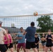 U.S. Airmen and German airmen play volleyball to strengthen camaraderie at exercise Air Defender 2023