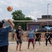 U.S. Airmen and German airmen play volleyball to strengthen camaraderie at exercise Air Defender 2023