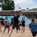U.S. Airmen and German airmen play volleyball to strengthen camaraderie at exercise Air Defender 2023
