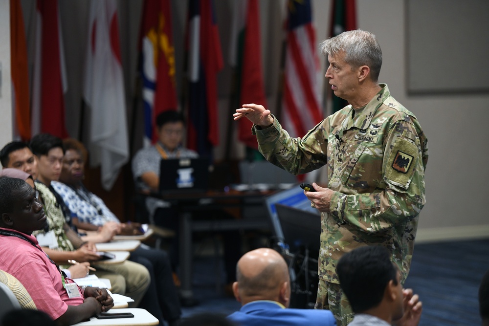 Gen. Hokanson engages students at Daniel K. Inouye Asia-Pacific Center for Security Studies