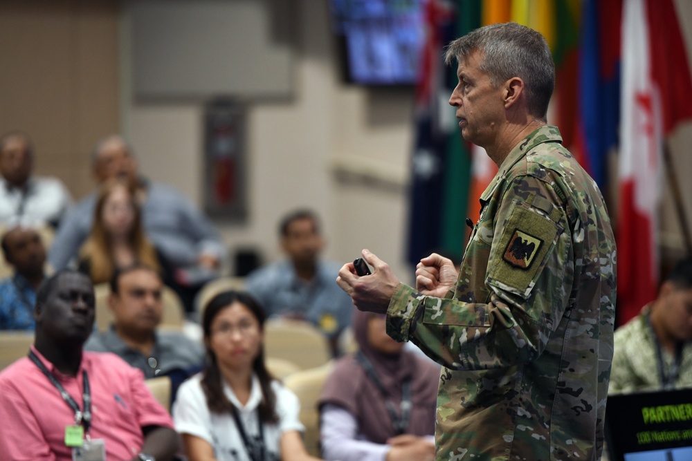 Gen. Hokanson engages students at Daniel K. Inouye Asia-Pacific Center for Security Studies