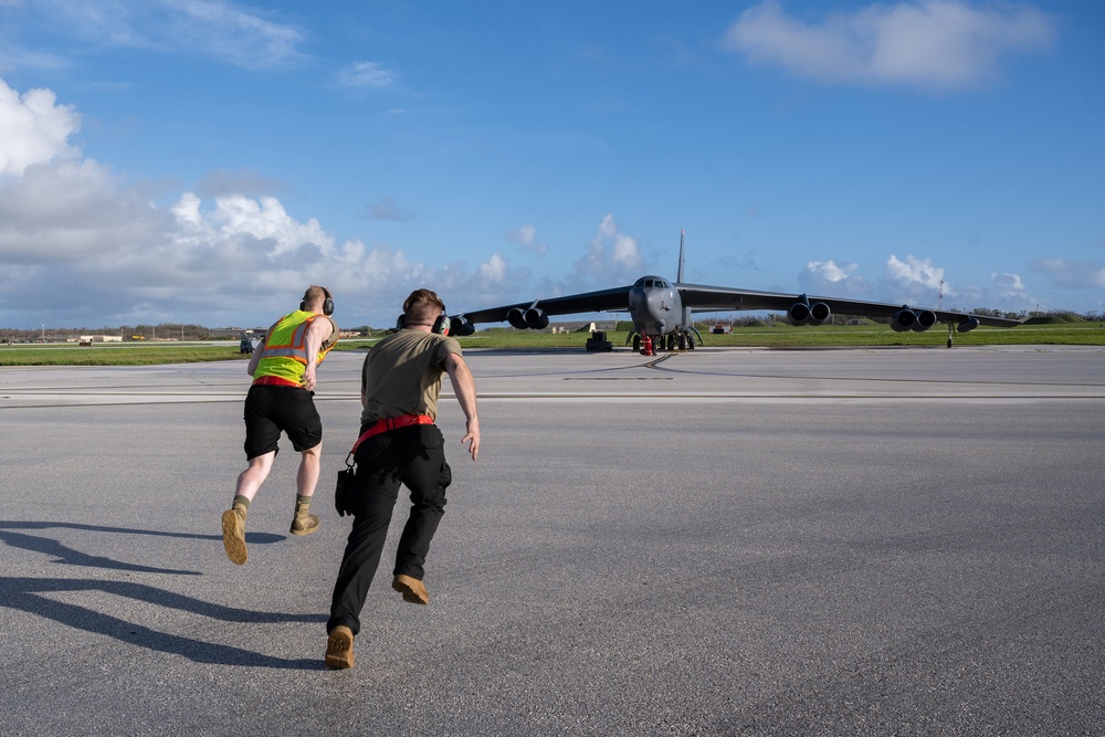 DVIDS - Images - First B-52s Take Off From Guam In Support Of Bomber ...