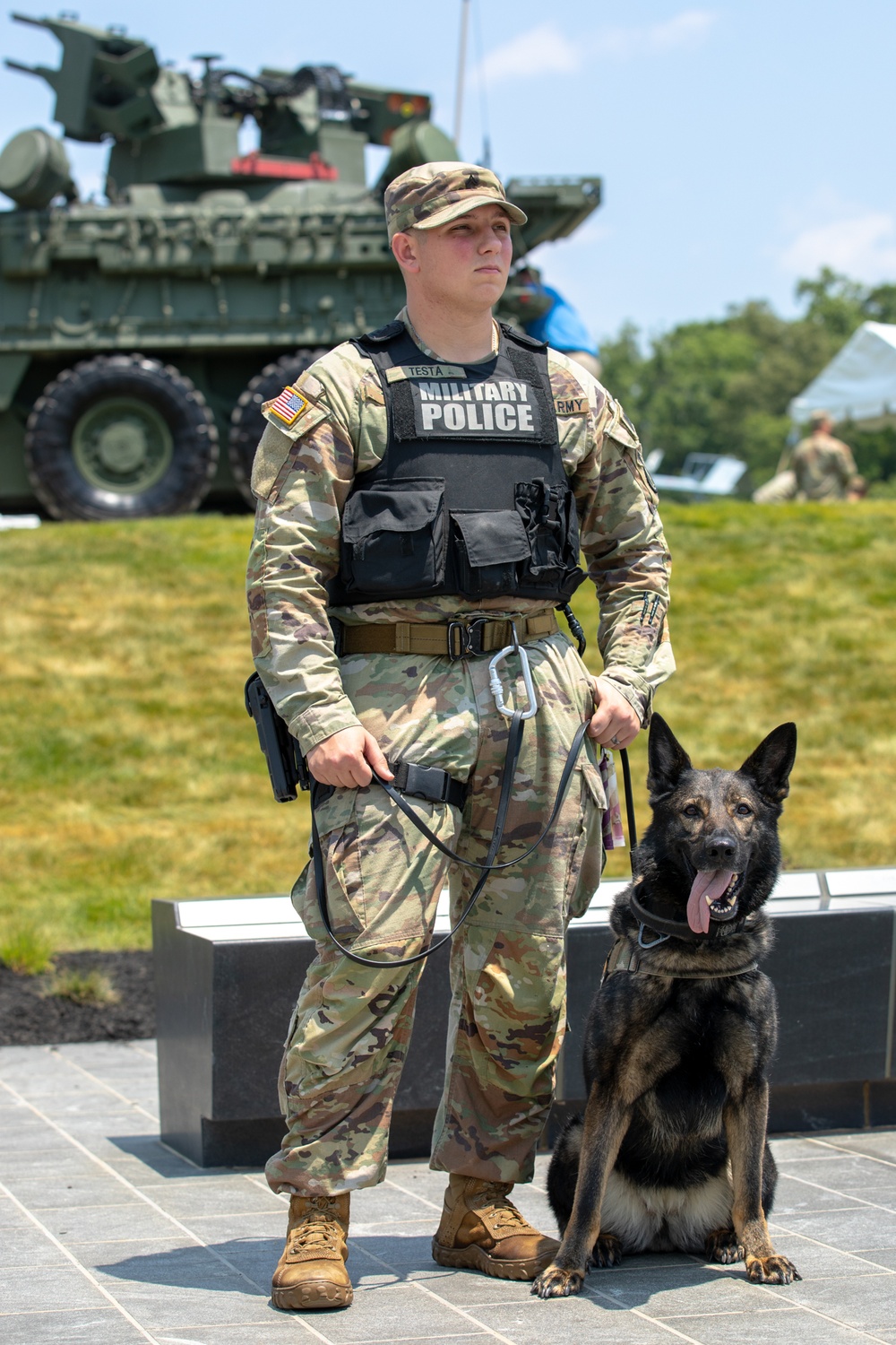 Showcasing military working dog capabilities at Army birthday