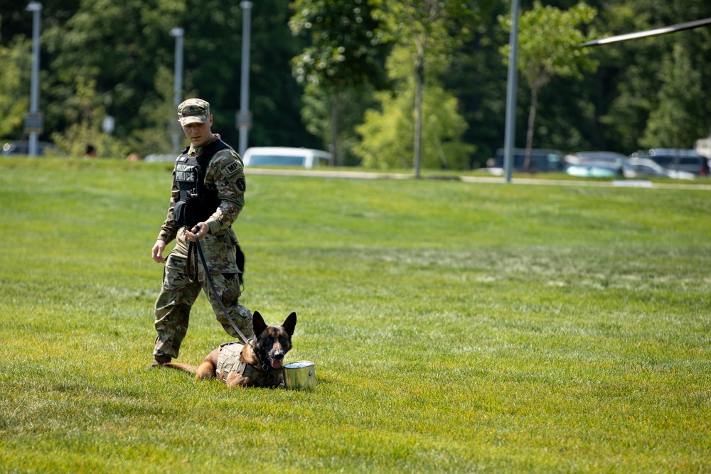 Showcasing military working dog capabilities at Army birthday