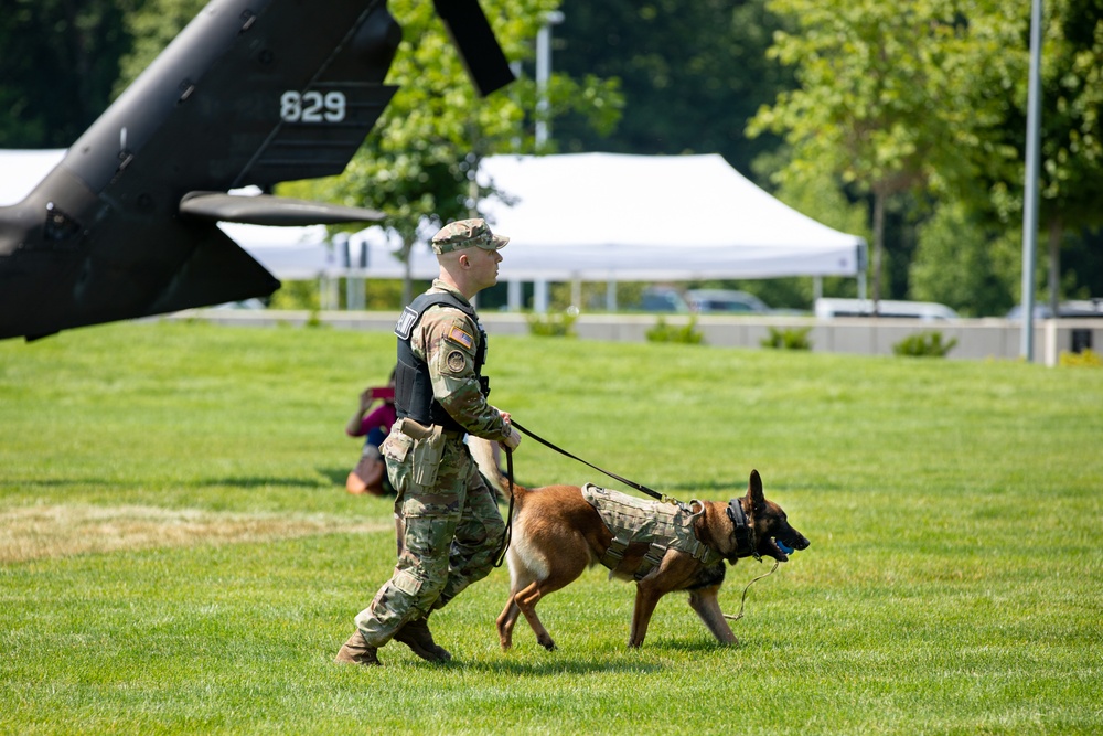 Showcasing military working dog capabilities at Army birthday