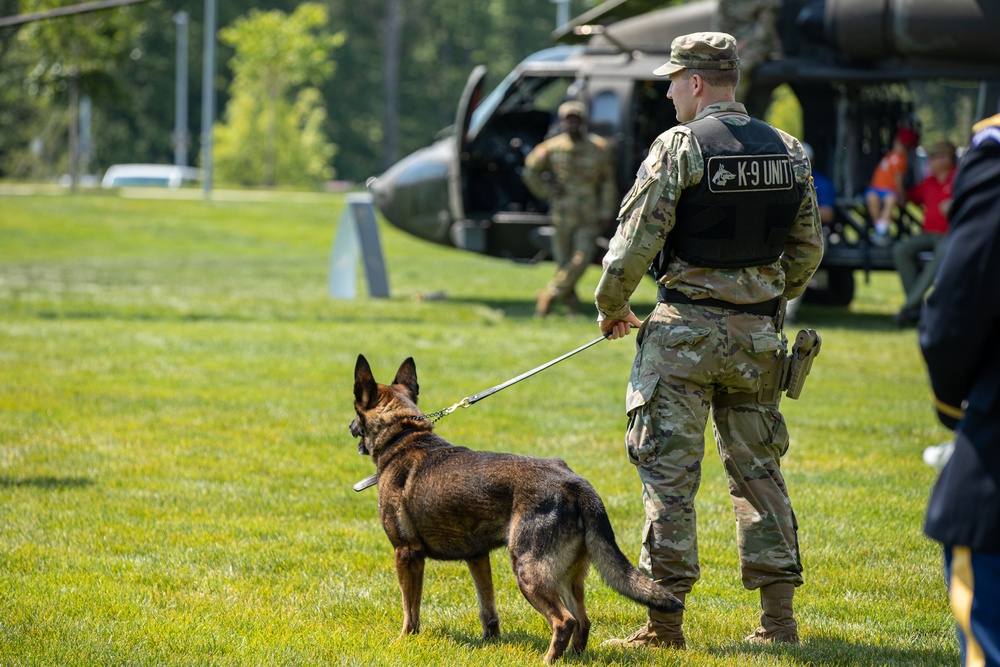 Showcasing military working dog capabilities at Army birthday