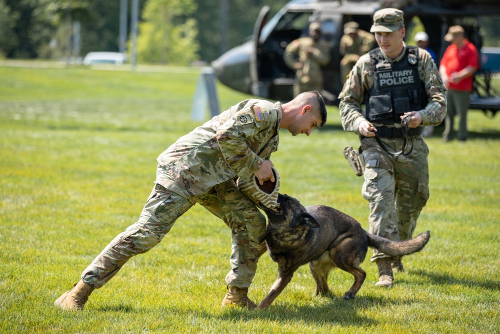 Showcasing military working dog capabilities at Army birthday