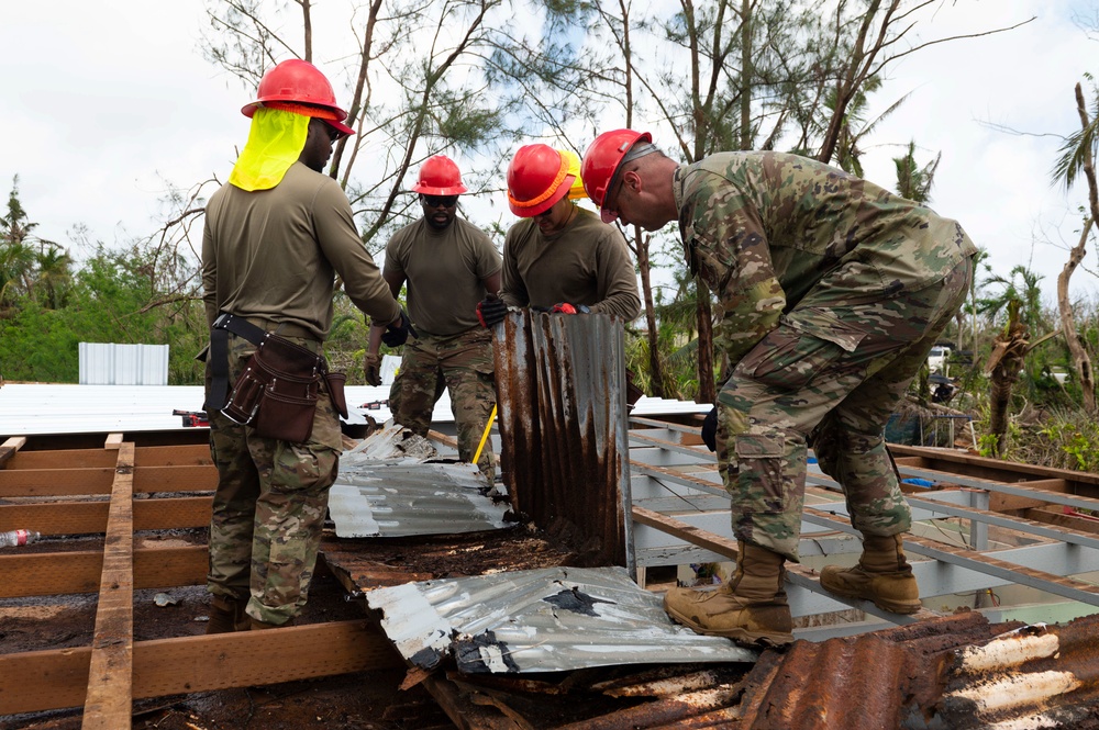 554th REDHORSE builds roofs for RISEUP