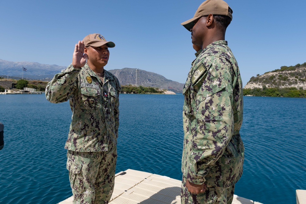 MA2 Vega Reenlists at NSA Souda Bay