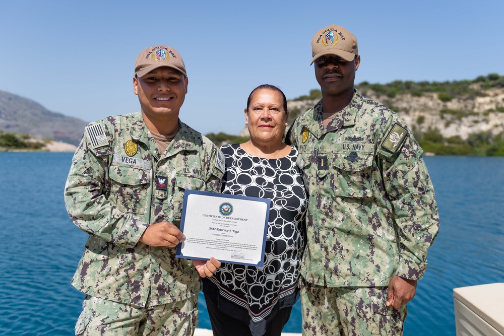 MA2 Vega Reenlists at NSA Souda Bay