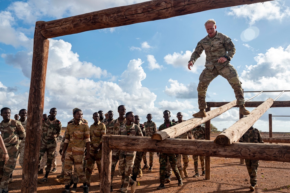 SFAB oversees obstacle course training at BIR