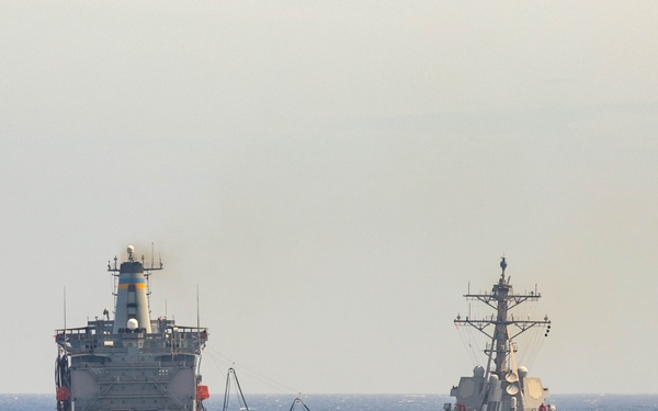 USS Rafael Peralta (DDG 115) RAS with USNS Rappahannock (T-AO 204)