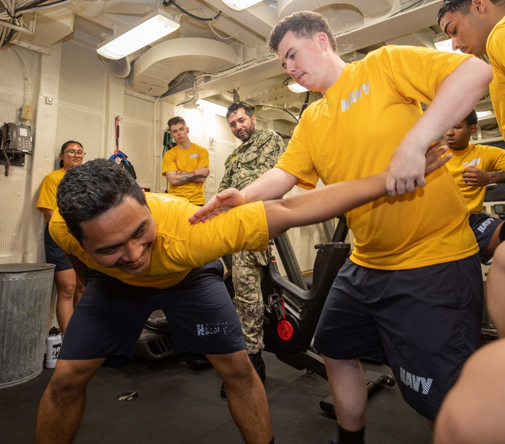 USS Antietam (CG 54) SRFB Training