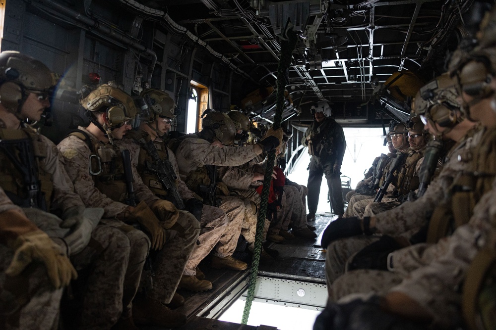 Maritime Raid Force Fast Rope training aboard USS America