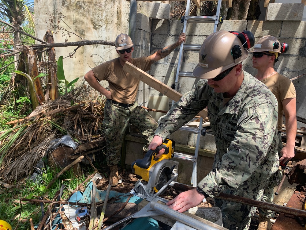 RISEUP Continues to Install Temp Roofs in Guam
