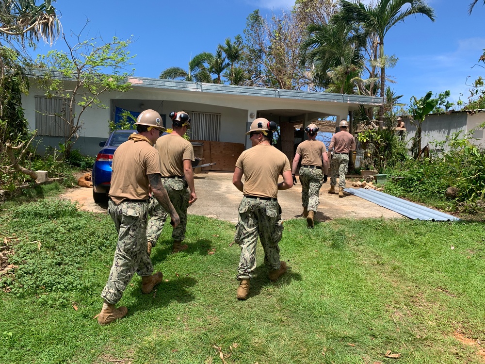 RISEUP Continues to Install Temp Roofs in Guam
