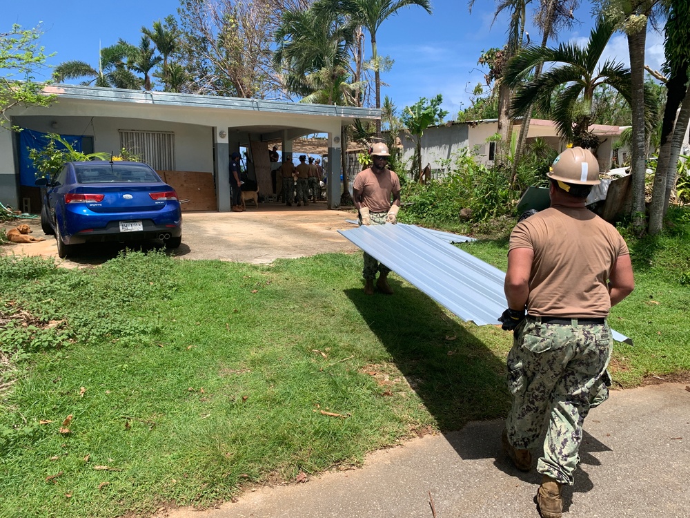 RISEUP Continues to Install Temp Roofs in Guam