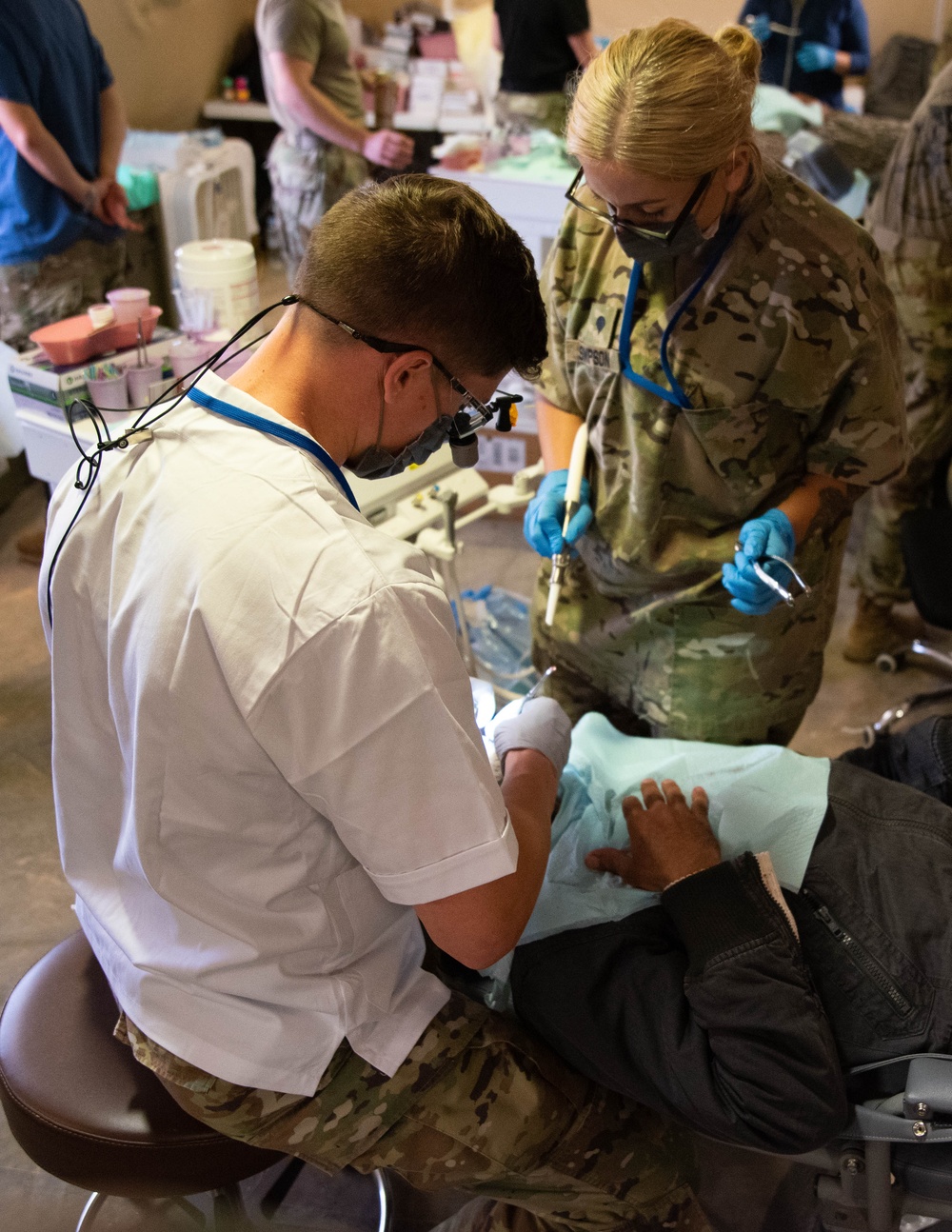 The 151st Medical Group from Utah Air National Guard conducts operations at HCA field hospital during African Lion 2023.