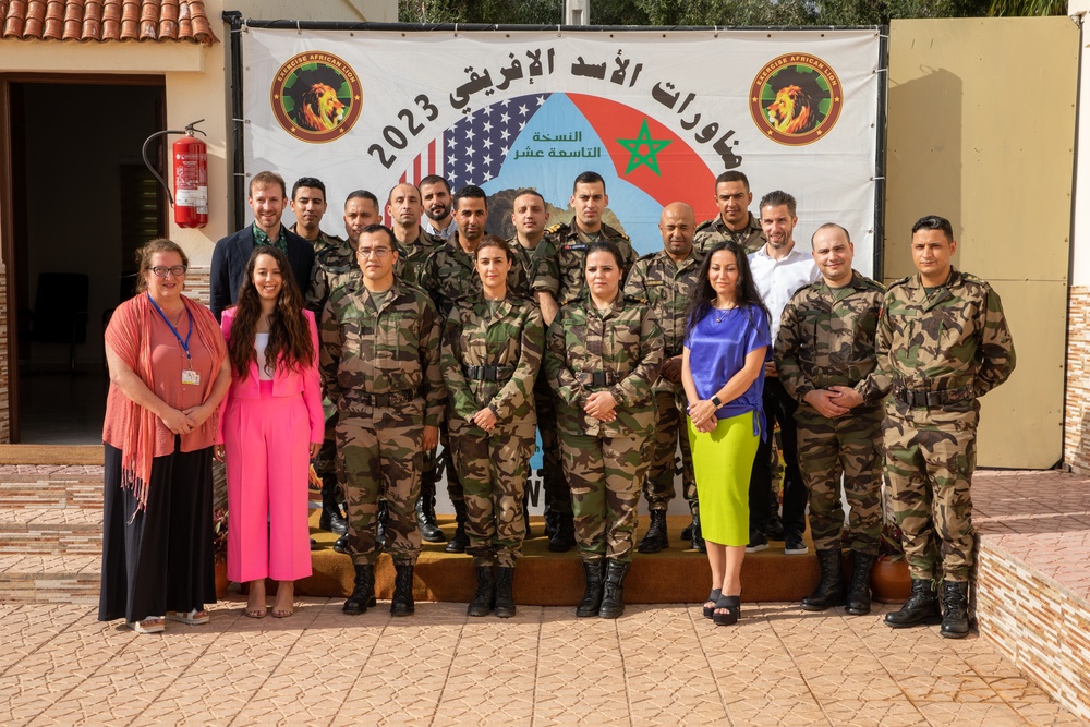 DoS and SETAF Public Affairs Representatives join Moroccan Partners at the onset of African Lion 23