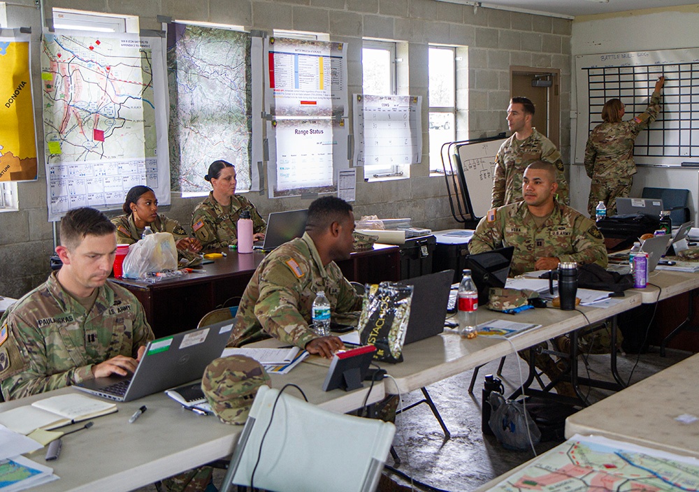 254th Transportation Battalion conducts staff exercise during AT
