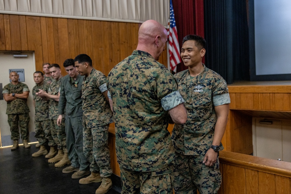 II MEF CG and SgtMaj speak to 26th MEU Marines &amp; Sailors following completion of PTP