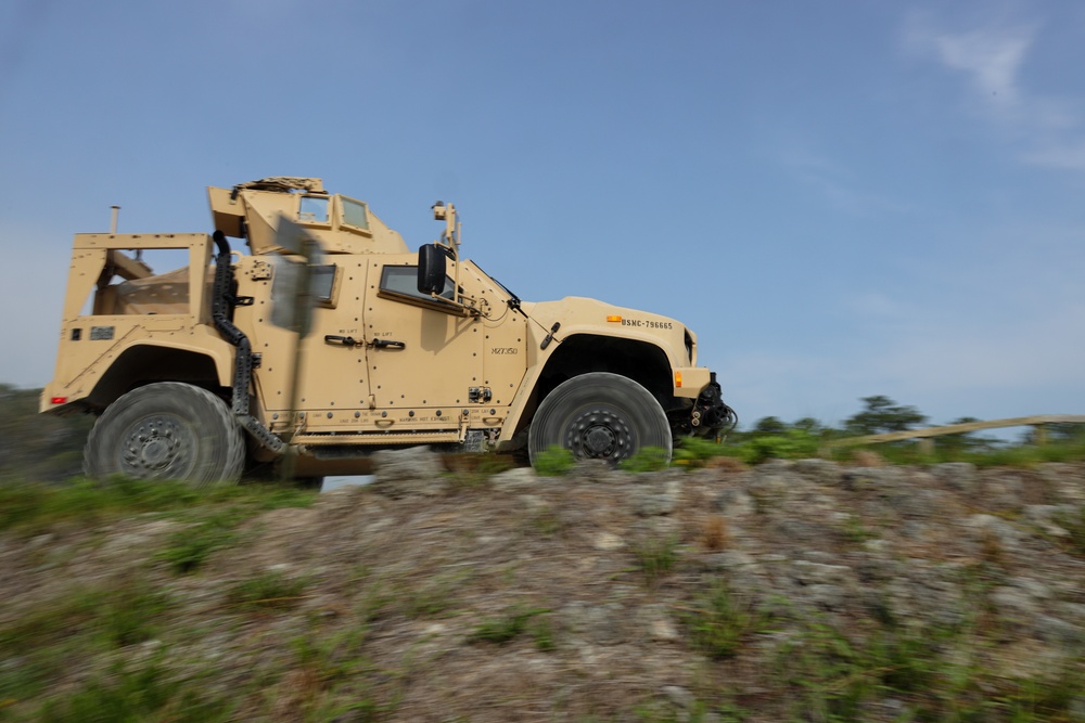 U.S. Marines participate in Combat Vehicle Operator Training Range