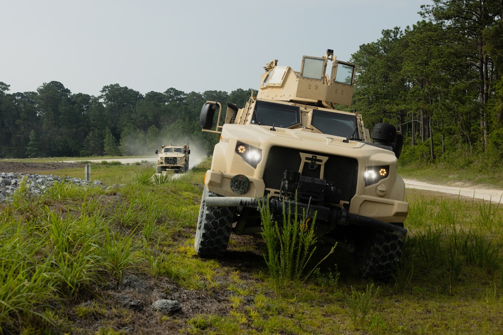 U.S. Marines participate in Combat Vehicle Operator Training Range