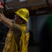 USS Ronald Reagan (CVN 76) conducts replenishment-at-sea with USNS Carl Brashear