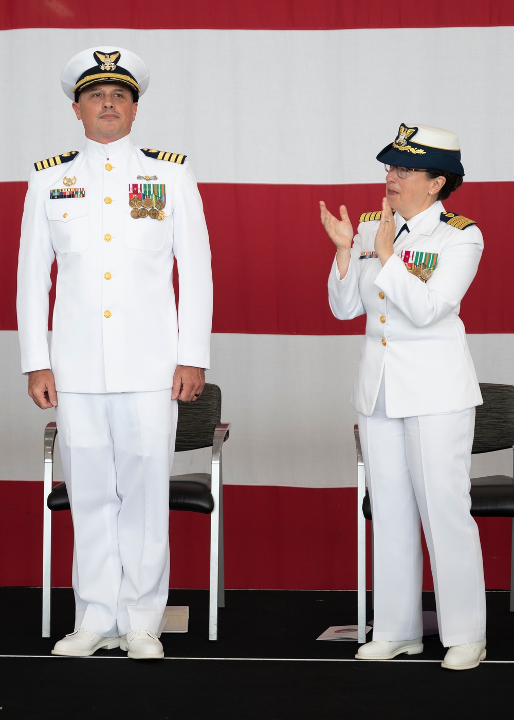 Change of Command ceremony held at U.S. Coast Guard Base Cape Cod