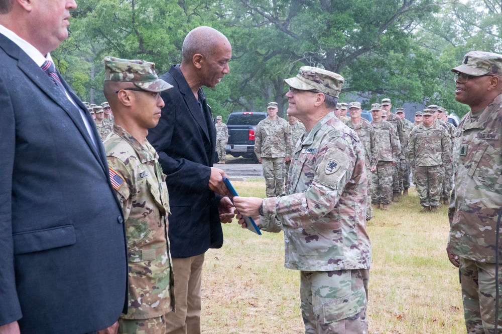 The Adjutant General acknowledges retired Maj. Gen. Leonard Isabelle Jr's career achievements