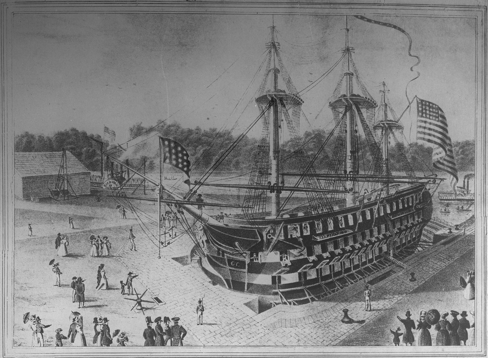 Our Yard History: Dry Dock 1 and USS Delaware – 190 Years Ago