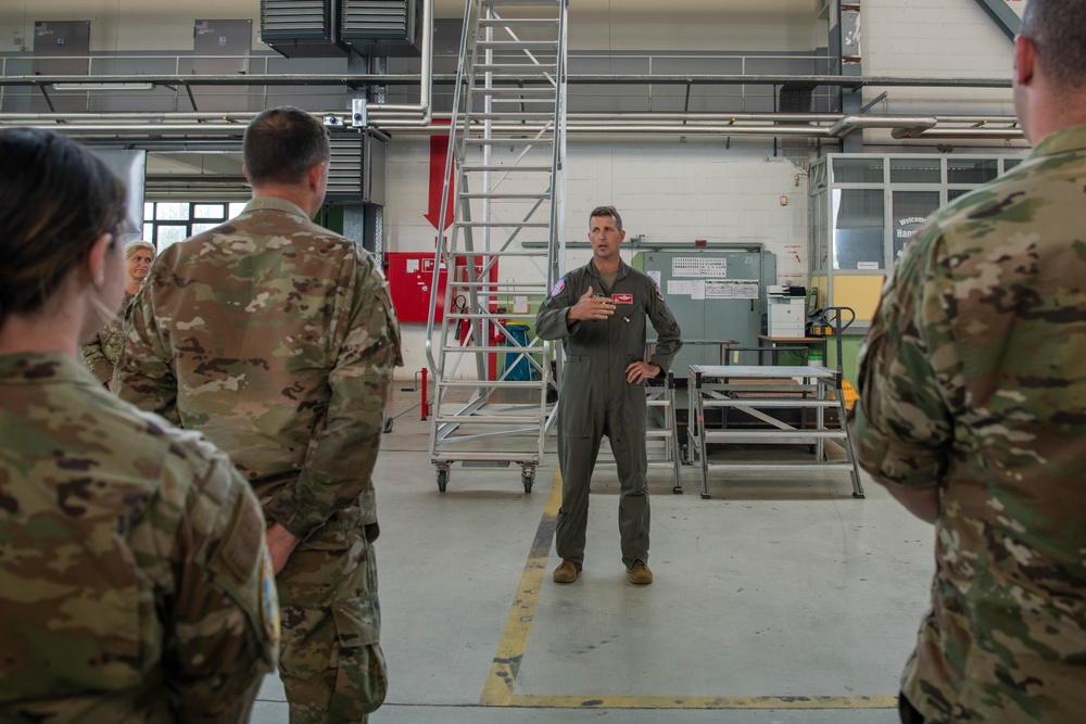 MA Guard Leadership visits 104FW Airmen during AD23