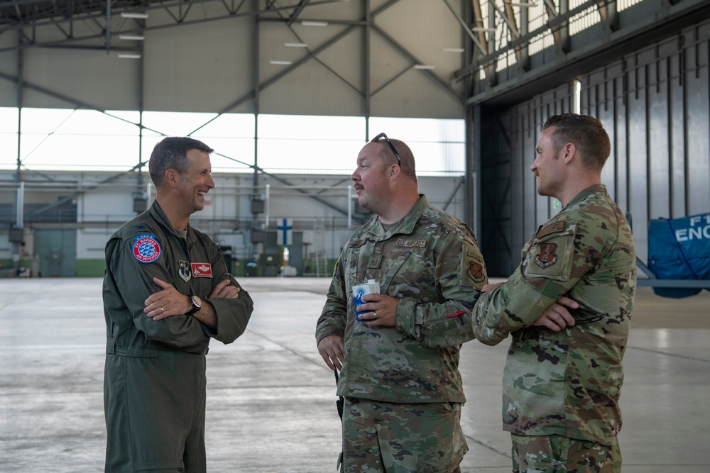 MA Guard Leadership visits 104FW Airmen during AD23
