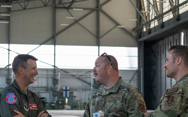 MA Guard Leadership visits 104FW Airmen during AD23