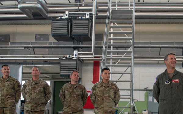 MA Guard Leadership visits 104FW Airmen during AD23