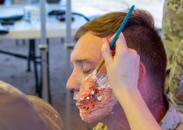 Moulage application by 943d Aeromedical Squadron