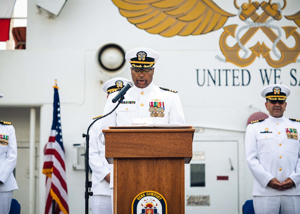 USNS Comfort (T-AH 20) Medical Treatment Facility Change of Command