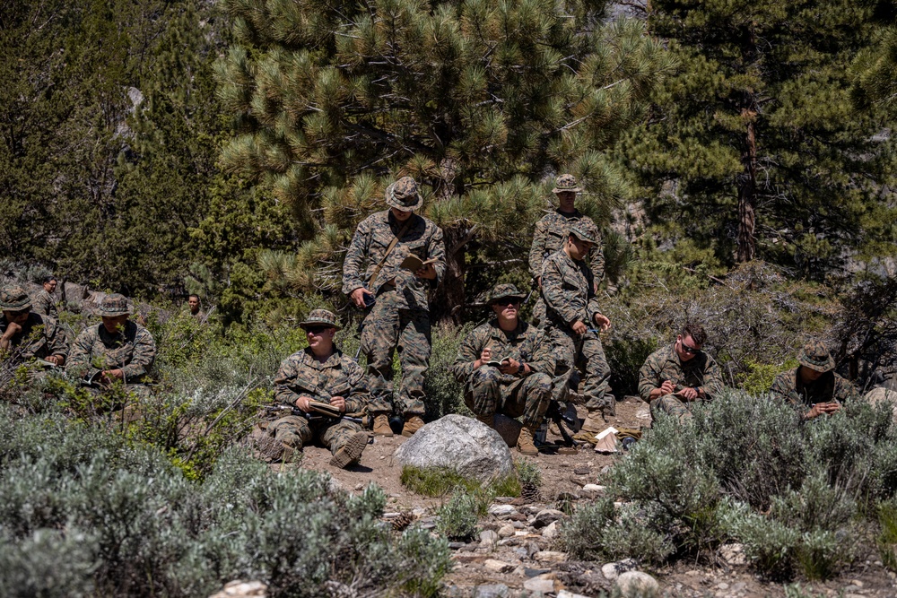 MTX 4-23: Marines with 2nd Battalion, 23d Marine Regiment conduct terrain association training at Mountain Warfare Training Center