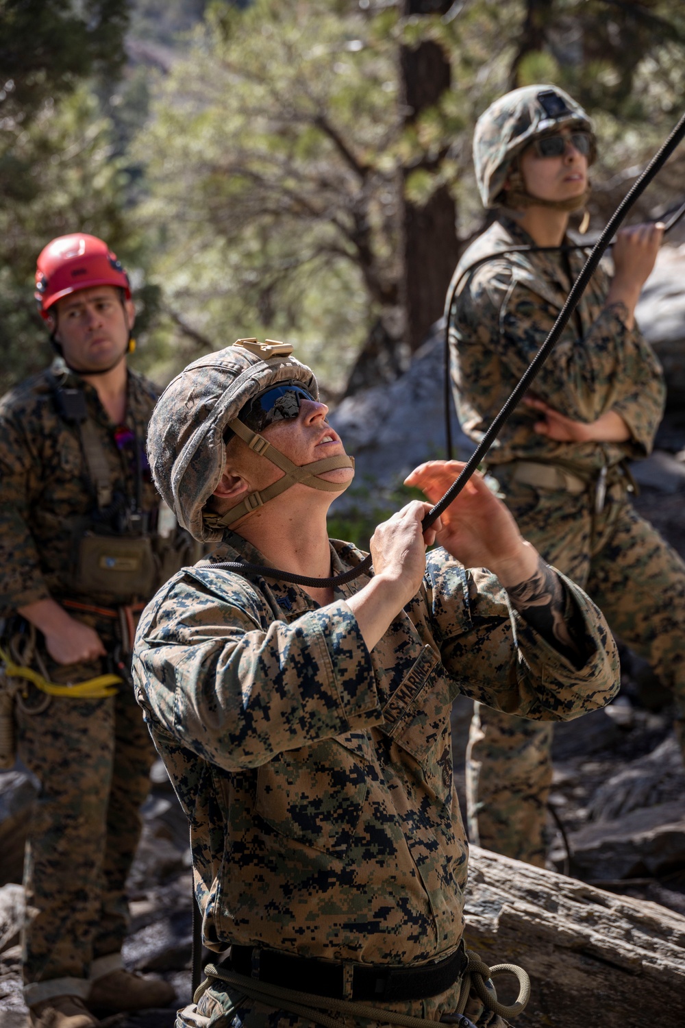 MTX 4-23: Marines with 2/23 Regiment practice rappelling at Mountain Warfare Training Center