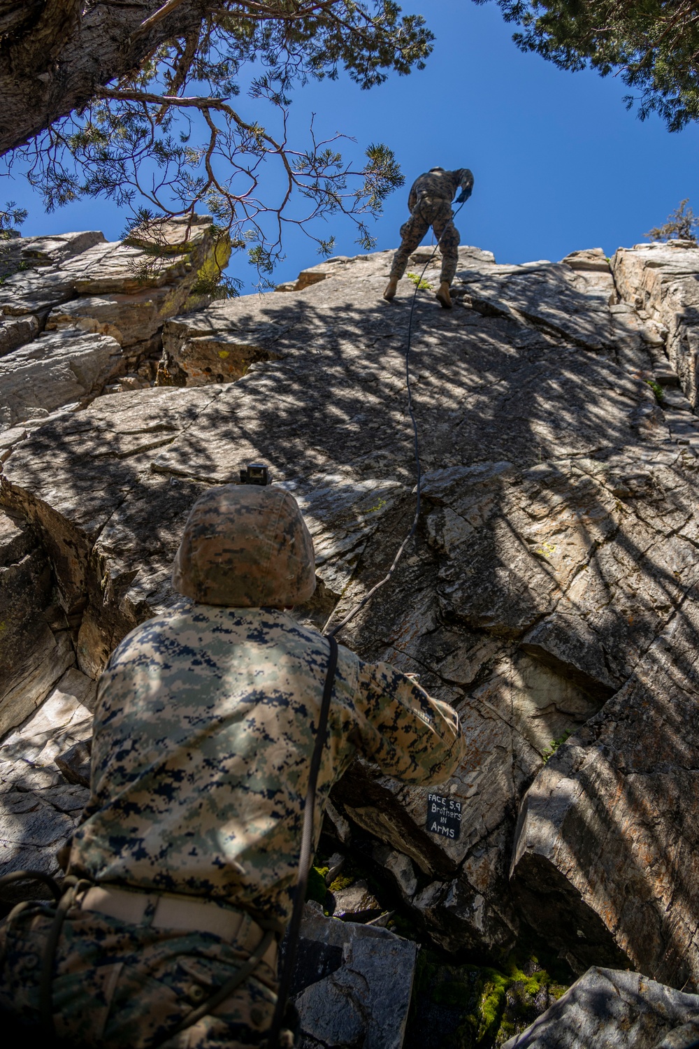 MTX 4-23: Marines with 2/23 practice rappelling at Mountain Warfare Training Center