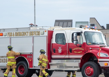 177th Civil Engineer Squadron Simulated Egress of F-16 Fighting Falcon Fighter Pilot